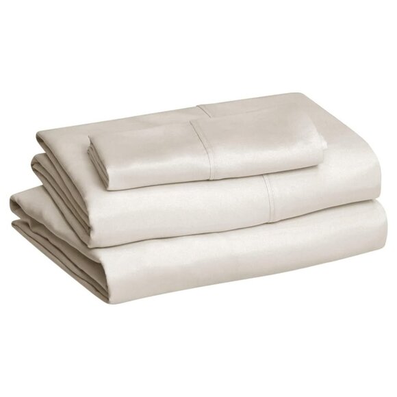 New 3-Piece Deep Pocket Beige Bedding Sheets • Twin - Picture 1 of 5